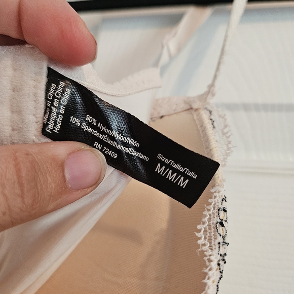 Cream Chemise with Lace Bustier and Flowy Satin Skirt - Picture 5 of 5